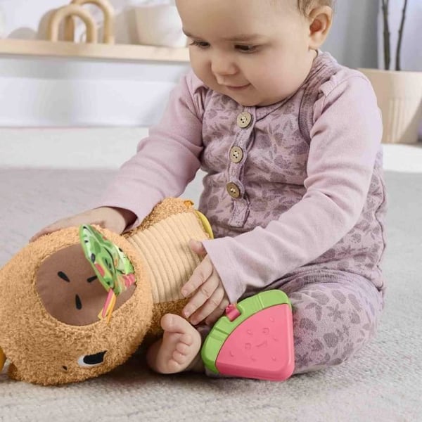 Fisher-Price My Capybara Cuddles Plyschbitring och Skallra - Från 3 månader - HYR54