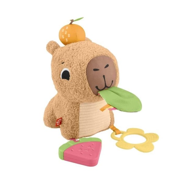Fisher-Price My Capybara Cuddles Plyschbitring och Skallra - Från 3 månader - HYR54
