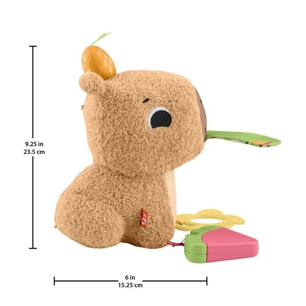Fisher-Price My Capybara Cuddles Plyschbitring och Skallra - Från 3 månader - HYR54