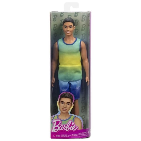 Barbie-Fashionistas-Ken-dukke med gradueret tanktop og denimshorts - 3 år+ - HYV00