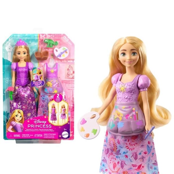 Disney Prinsesser - Rapunzel Picnic og Kunstdukke - Sæt - 3 år+ - JBG09