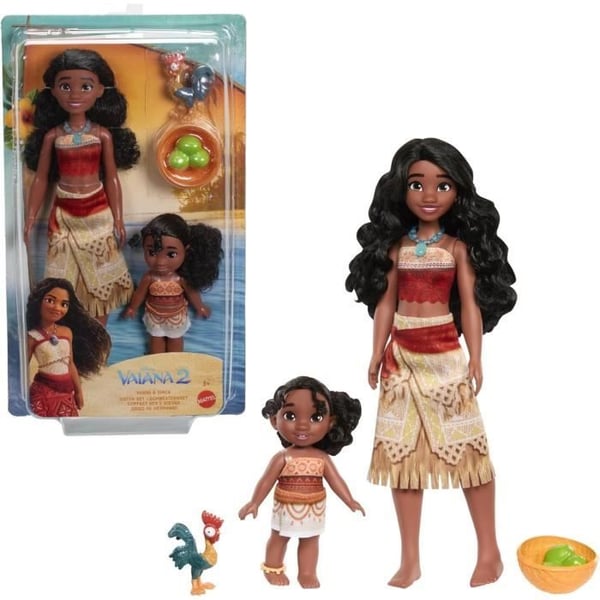 MATTEL Disney Vaiana 2 - 2 Søstre Sæt - Dukke fra filmen Vaiana 2 JBT66 MATTEL Disney Vaiana 2 - 2 Søstre Sæt - Dukke fra filmen Vaiana 2 JBT66