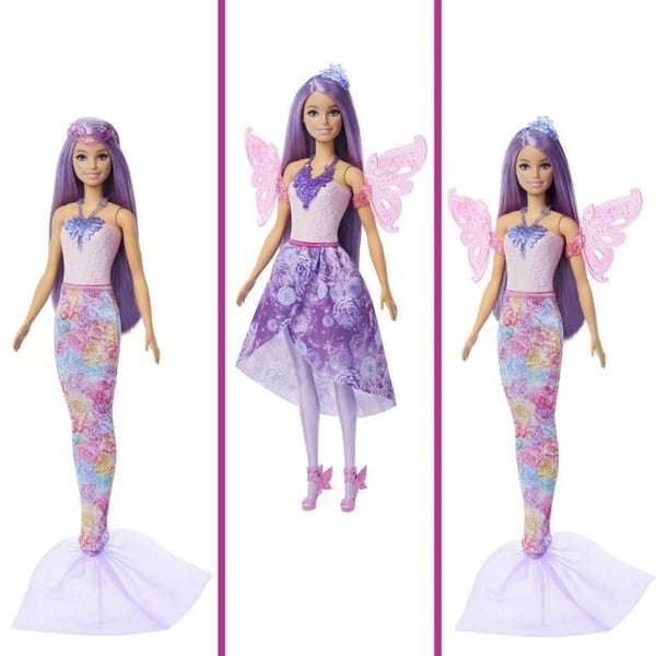 Barbie - Barbie Eventyrlig Fantasi Dukke - Legesæt med Tilbehør - 3 år+ - JCP74