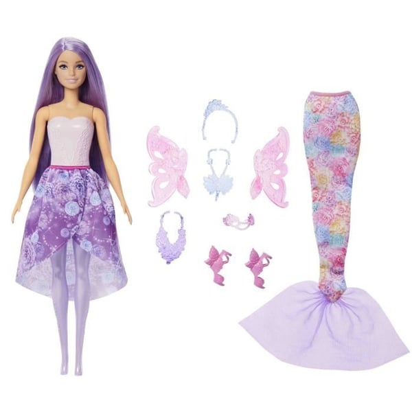 Barbie - Barbie Eventyrlig Fantasi Dukke - Legesæt med Tilbehør - 3 år+ - JCP74