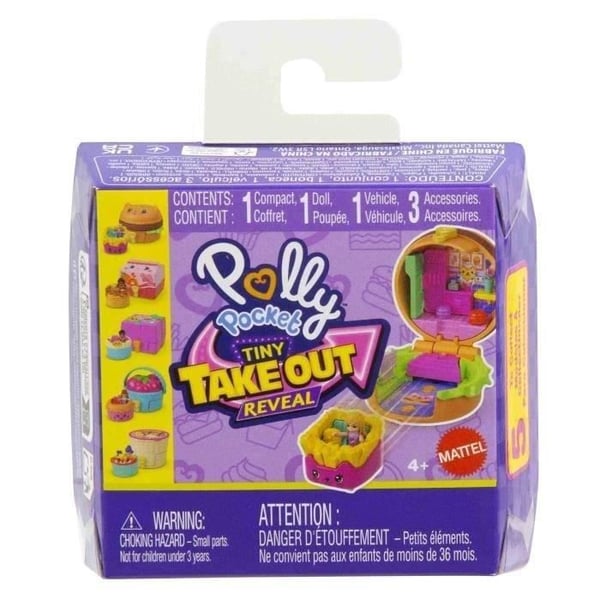 Polly Pocket Multifacetteret Legesæt - Biler og Minifigurer - JCR44 Tilfældig Model - Alder 4+