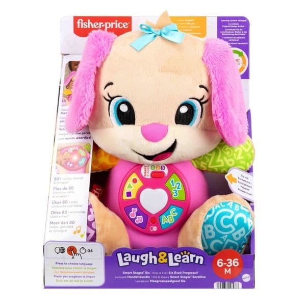 Fisher-Price-Skratta & Lär-Syster Progressiv Utveckling-Musikalisk Plysch JFD31