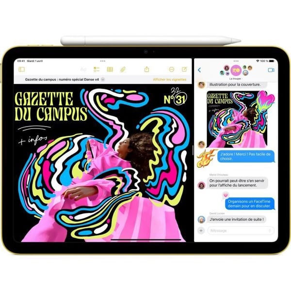 APPLE - iPad A16 (2025) - 11" - Wi-Fi + Cellular - 512 GB - Gul