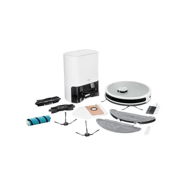 MEDION X21 SW - Robotdammsugare med dräneringsstation - Lasernavigering - Effekt 3000 Pa