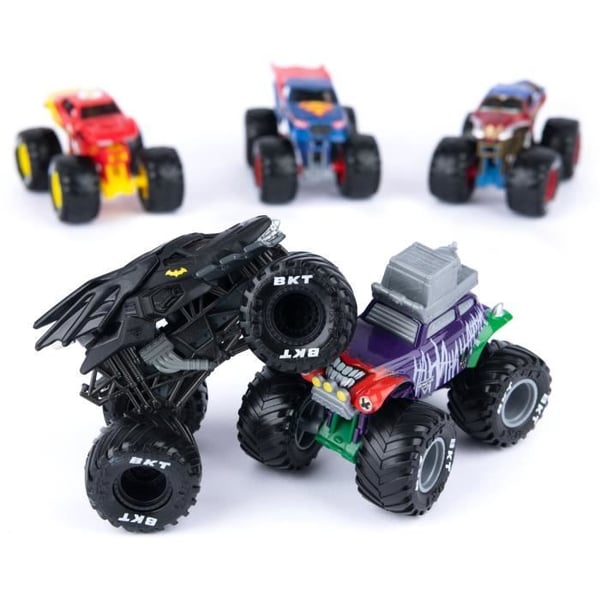 5 KPL PAKKAUS PAINEVALETTUJA 1:64 DC COMICS Monster Jam -AJONEUVOJA