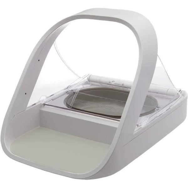 SUREFEED Mikrochip Foder/Kibble Dispenser - Vit (Enkel skål. Dubbel skål. Matta och etikett)