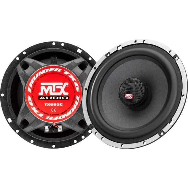 MTX TX665C 16,5 cm:n 2-tie 90 W RMS 4 koaksiaalista autokaiutinta Alumiinirunko Silkkikalottidiskantit Neodyymi Selluloosaselluloosakalvo