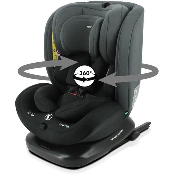 NANIA DUNE Isofix -turvaistuin. Ryhmä 0/1/2/3. 0–10 vuotta. 0–36 kg. 40–150 cm. R 129 – Säädettävä niskatuki - Kallistuva - Pyörivä - NANIA DUNE Isofix -turvaistuin. Ryhmä 0/1/2/3. 0–10 vuotta. 0–36 kg. 40–150 cm. R 129 – Säädettävä niskatuki - Kallistuva - Pyörivä -