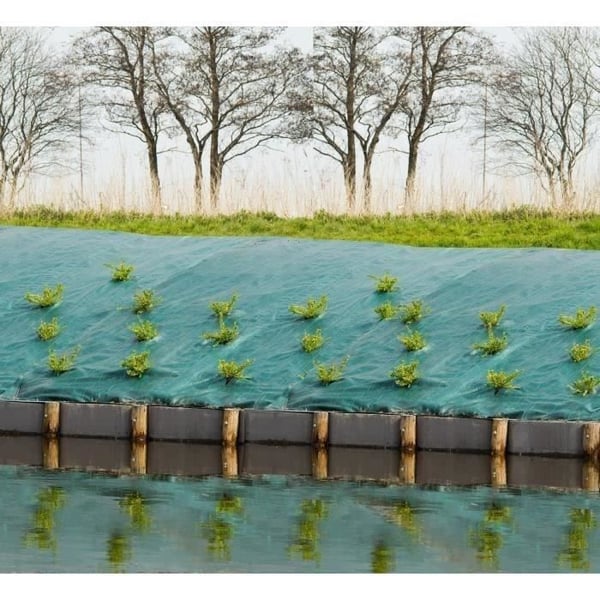 Grönt landskapstäcke 3,30 x 5 m. UV-behandlad. 100 g/m² - Ogrässkyddande markduk