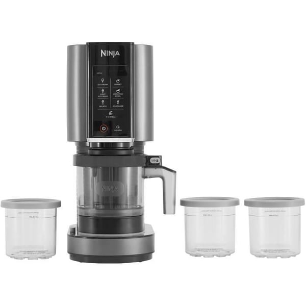 NINJA Glassmaskin - Creami NC300EU - 6 program - 473 ml kapacitet - Upp till 1,4 l glass - 3 skålar ingår