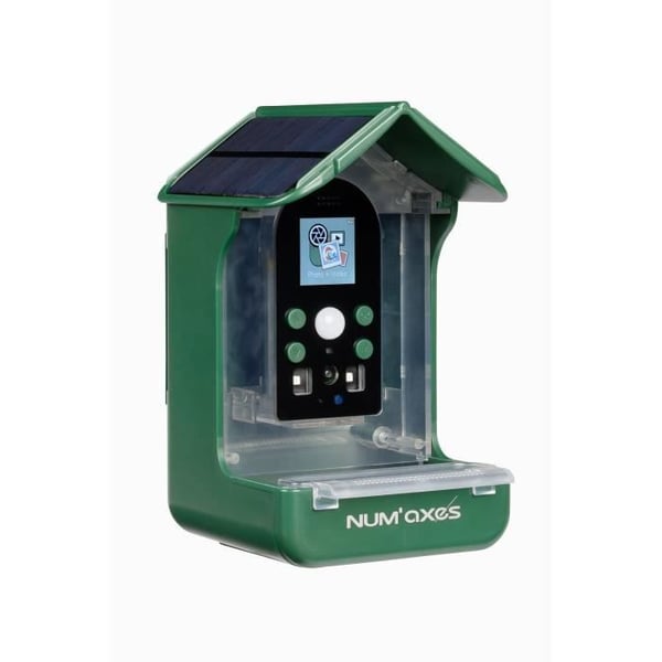 Fågelmatare/drinkautomat med integrerad kamera - NUM'AXES - CAM1074 - 120° - Grön
