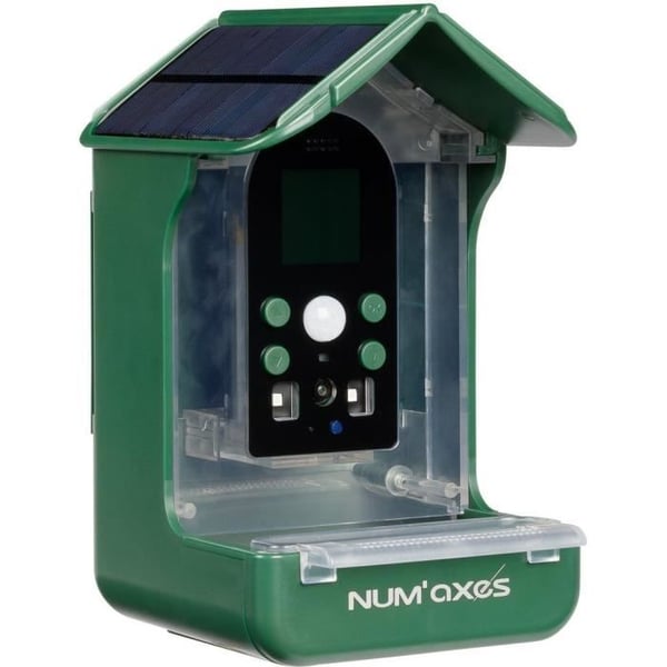 Fågelmatare/drinkautomat med integrerad kamera - NUM'AXES - CAM1074 - 120° - Grön