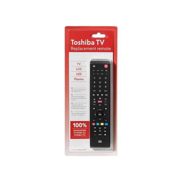 Universal fjernbetjening - ÉN FOR ALLE - URC1919 - 100% kompatibel - Toshiba Design - Sort