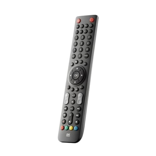 Yleiskaukosäädin - ONE FOR ALL - URC1921 - Yhteensopiva Sharp TV:n kanssa - Elegantti muotoilu - Musta väri