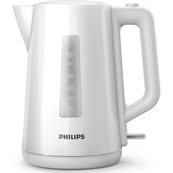 Vattenkokare - PHILIPS - Daily HD9318/00 - 1,7L - Fjäderbelastat lock - Kalkfilter - Vit