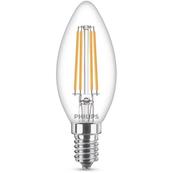 Philips LED-lampa motsvarande 60W E14 varmvit ej dimbar - Glas