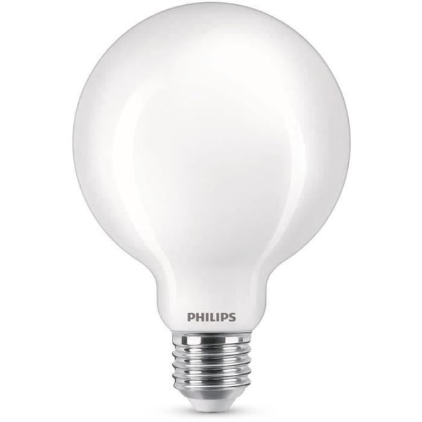 Philips LED-lamppu, vastaa 60 W:n E27-kanta, lämmin valkoinen, ei himmennettävä, lasia
