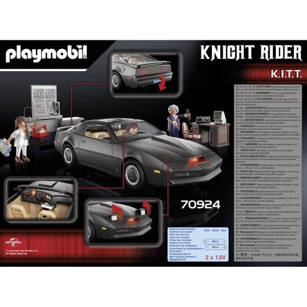 PLAYMOBIL 70924 K2000. Ridderen KITT. Klassiske biler. Samlerbil. Voksen