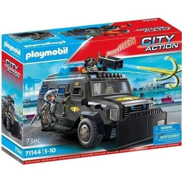 PLAYMOBIL 71144 Specialstyrkeindsatskøretøj. Politi. CityAction. Eliteenhed. 73 dele. Fra 5 år.