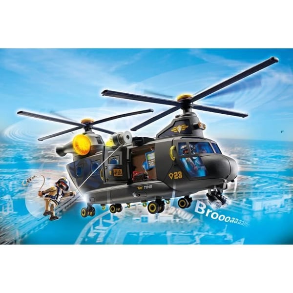 PLAYMOBIL 71149 Specialstyrketransporthelikopter. Politi. CityAction. Eliteenhed. 117 dele. Fra 5 år.