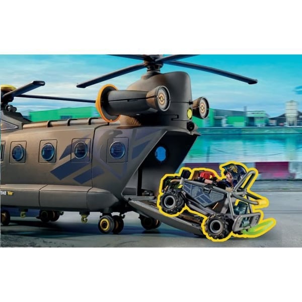 PLAYMOBIL 71149 Specialstyrketransporthelikopter. Politi. CityAction. Eliteenhed. 117 dele. Fra 5 år.
