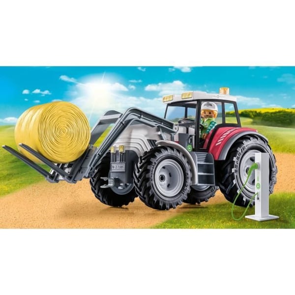 PLAYMOBIL 71305 Stor elektrisk traktor. Landliv. 31 dele. Fra 5 år.
