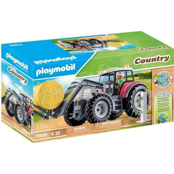 PLAYMOBIL 71305 Stor elektrisk traktor. Landliv. 31 dele. Fra 5 år.
