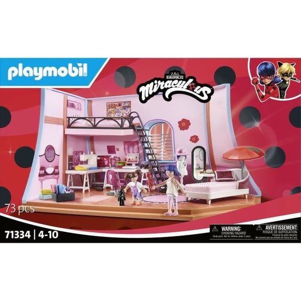 PLAYMOBIL 71334 Mirakuløse Marinettes værelse. Mirakuløs mariehøne. 73 dele. Fra 4 år