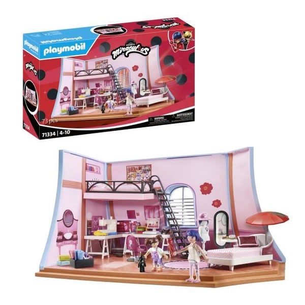 PLAYMOBIL 71334 Mirakuløse Marinettes værelse. Mirakuløs mariehøne. 73 dele. Fra 4 år