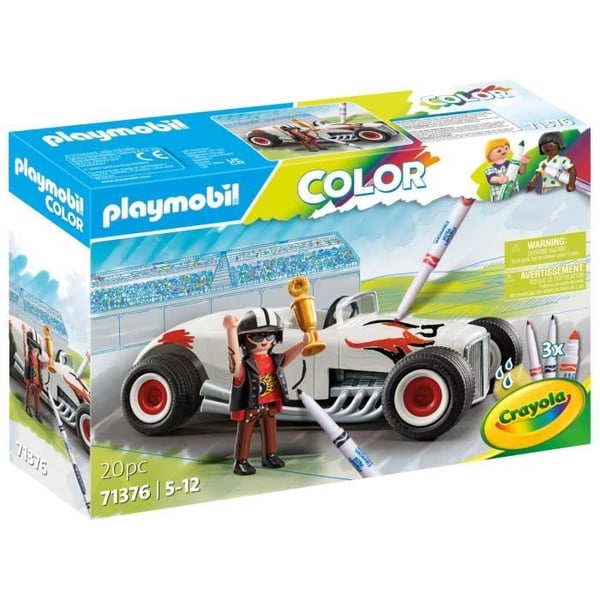 PLAYMOBIL Color 71376 Racingbil. Skapa nya berättelser i dina färger. 20 delar. Från 5 år