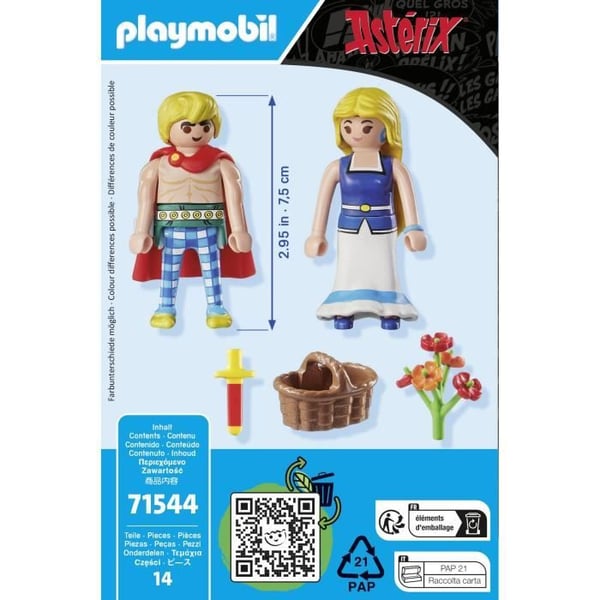 PLAYMOBIL 71544 Tragicomix og Falbala. Asterix-figurer. 14 dele. Fra 5 år.
