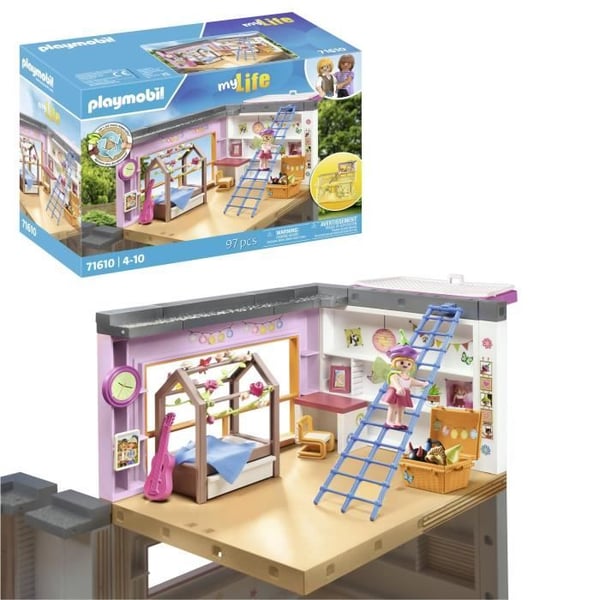 PLAYMOBIL 71610 Børneværelse med kahytseng. My Life Arkitektonisk Hus. 97 dele. Fra 4 år