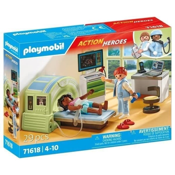 PLAYMOBIL 71618 Medicinsk scanner med patient. City Life. Hospital. 29 dele. Fra 4 år.