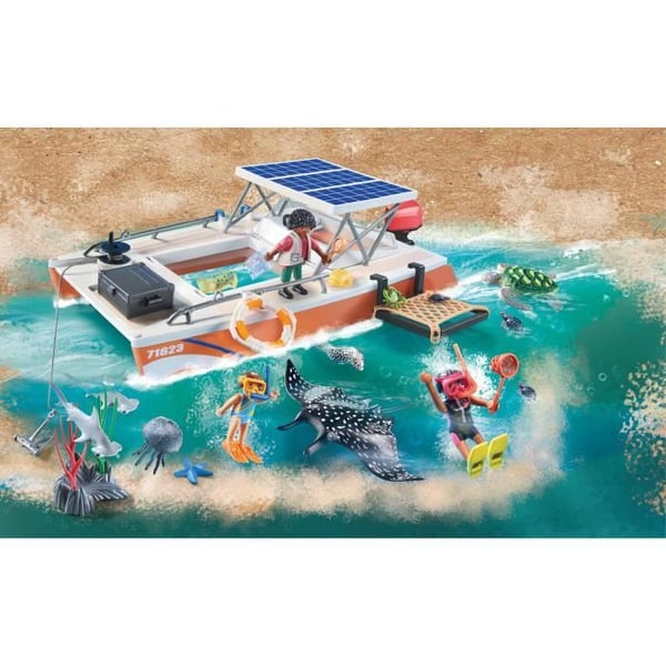 PLAYMOBIL 71623 Korallrevpatrullbåt. 67 delar. Från 4 år.