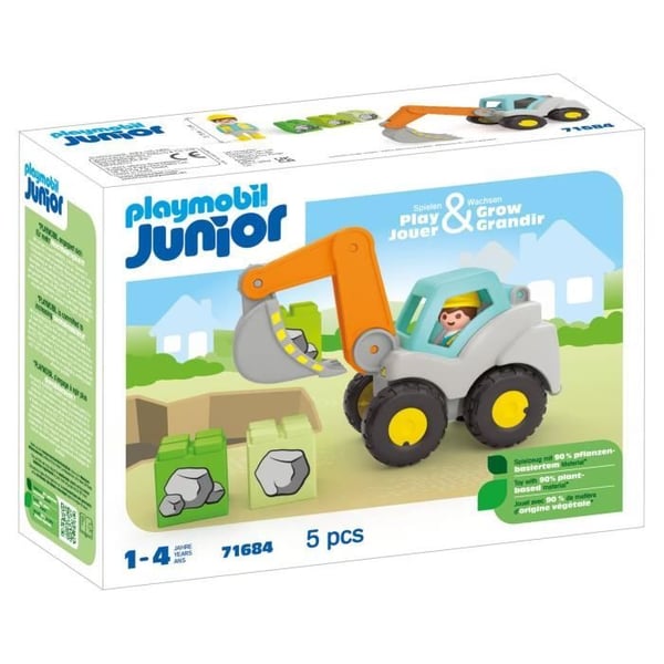 PLAYMOBIL Junior 71684 Gravemaskine. Til babyer. Fra 12 måneder
