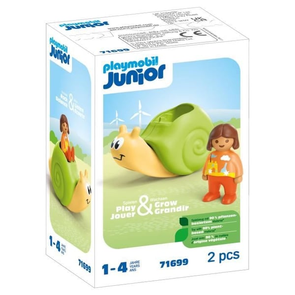 PLAYMOBIL Junior 71699 Barn med gyngende snegl. Fra 12 måneder