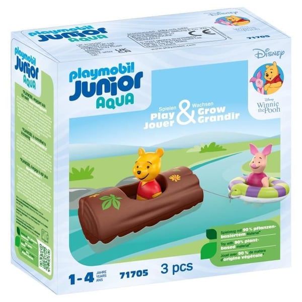 PLAYMOBIL Junior 71705 Winnie og Grisling. Flyder i vand. Badelegetøj. Junior & Disney. Fra 12 måneder
