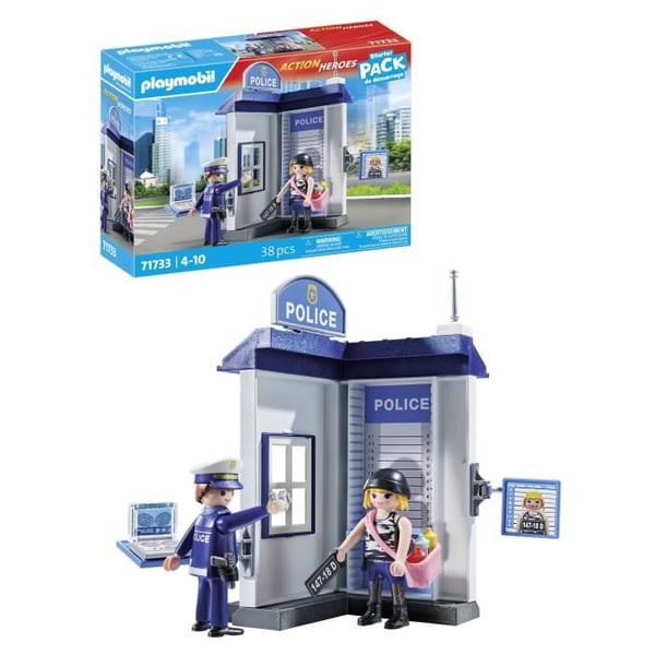 PLAYMOBIL 71733 Poliisin kuulusteluhuone. Sormenjälkien otto. Toimintasankareita. Poliiseja. 38 osaa. Ikä 4+