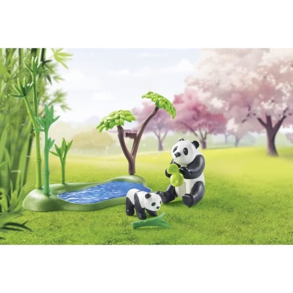 PLAYMOBIL 71762 Asiatisk trädgård med två figurer och pandor. Kampanjpaket. 111 delar. Från 4 år.