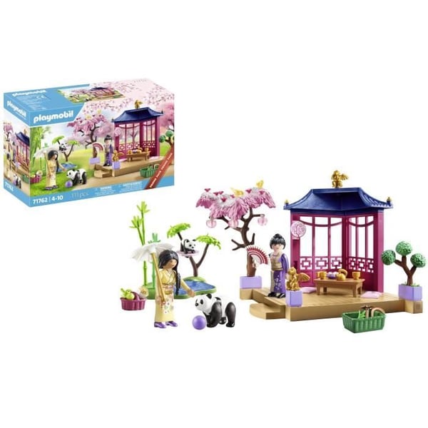 PLAYMOBIL 71762 Asiatisk trädgård med två figurer och pandor. Kampanjpaket. 111 delar. Från 4 år.