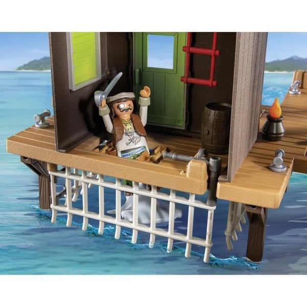 PLAYMOBIL 71792 Pirathamn med lya. Fängelser och kanoner. 165 delar. Pirater. Från 4 år
