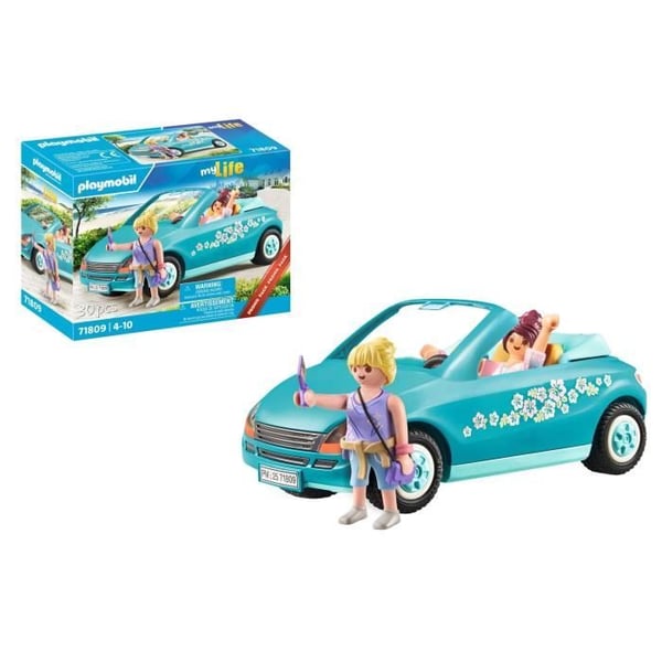 PLAYMOBIL 71809 Cabriolet och flickor med selfiepinne. Mitt liv. 30 delar. Från 4 år