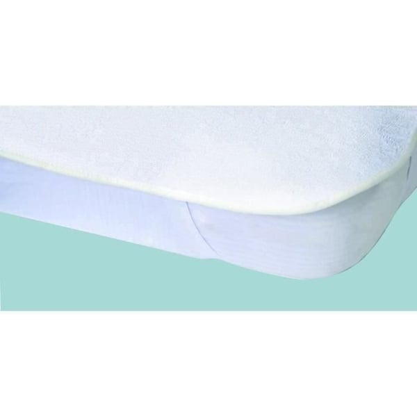Vattentätt madrasskydd Elasretane frotté 100% bomull 80x190 cm vit