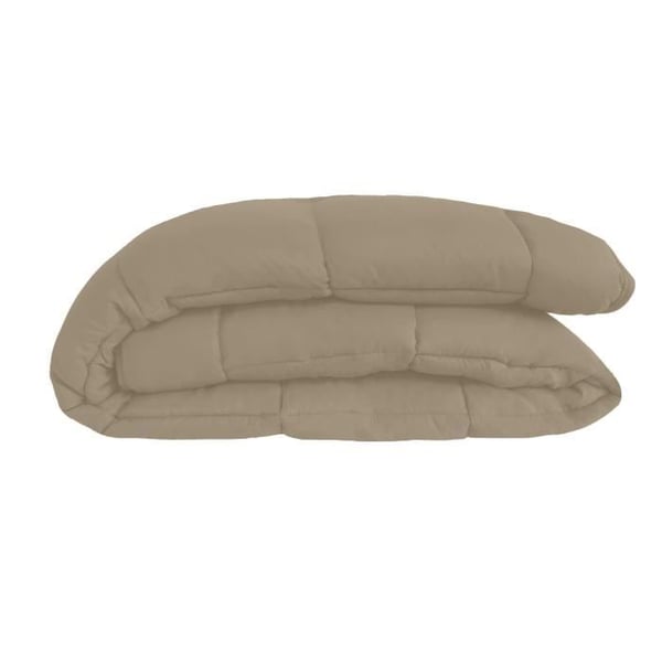 CALGARY Varm Mikrofiber Dynebetræk 400g/m² Taupe & Hør 220x240cm