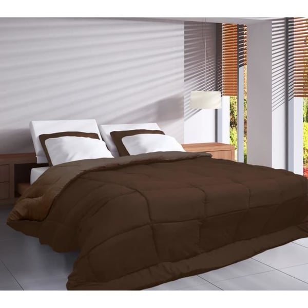 CALGARY Varm Mikrofiber Dyne 400g/m² Chokolade & Moka 200x200cm