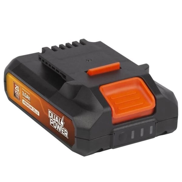 Kaksoistehoinen POWDP9023-akku - 20 V:n johdottomille tee-se-itse-työkaluille - virran merkkivalo - akkualusta